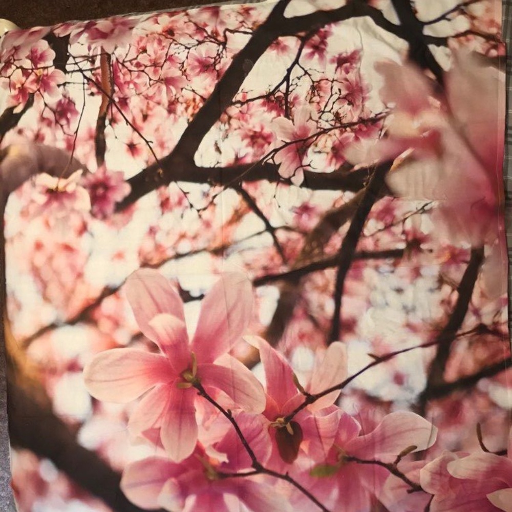 NEW square 53x53 Anthropologie Tablecloth Floral